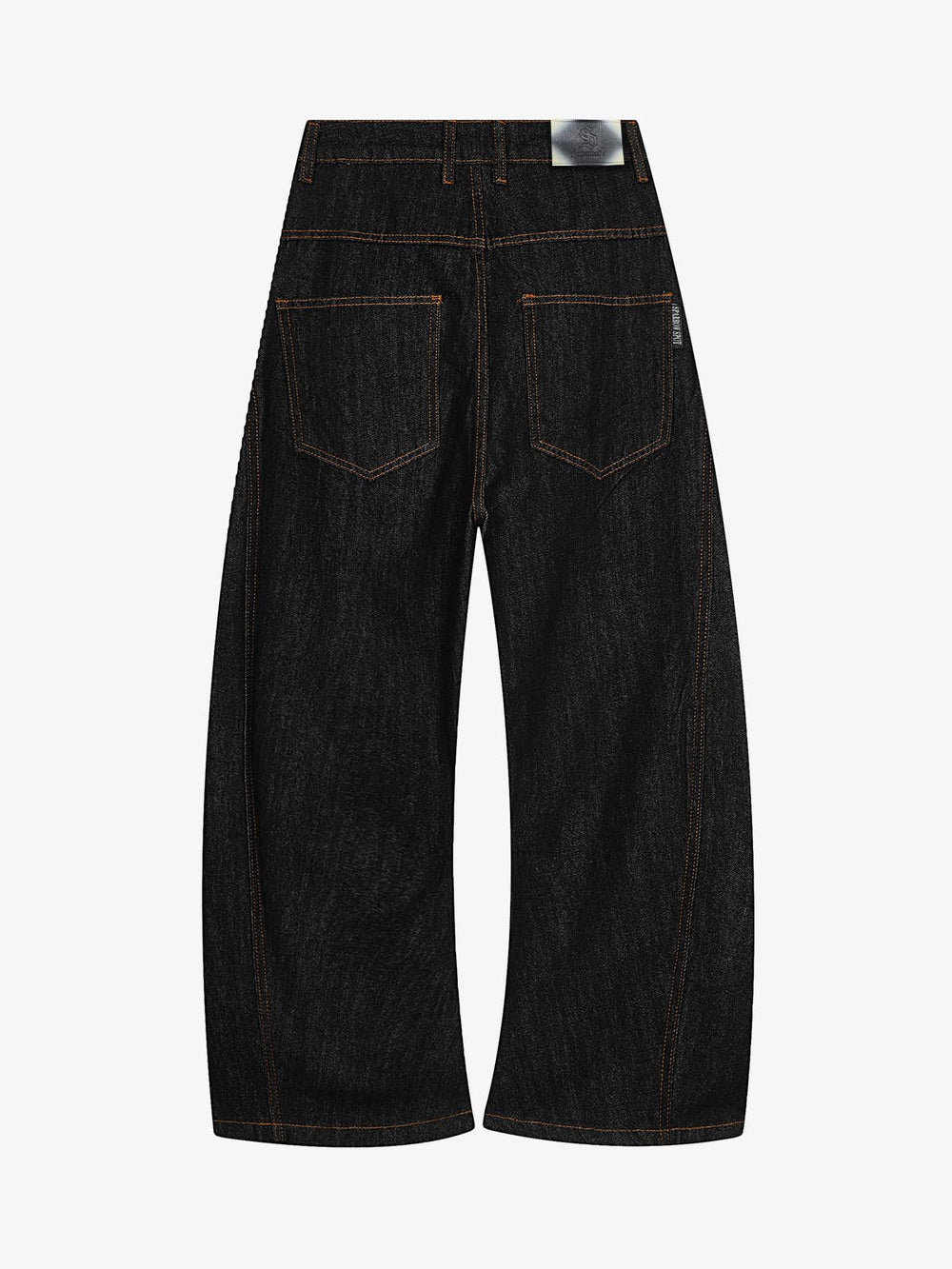 Napoleon Cord Embroidery Barrel Baggy Jeans