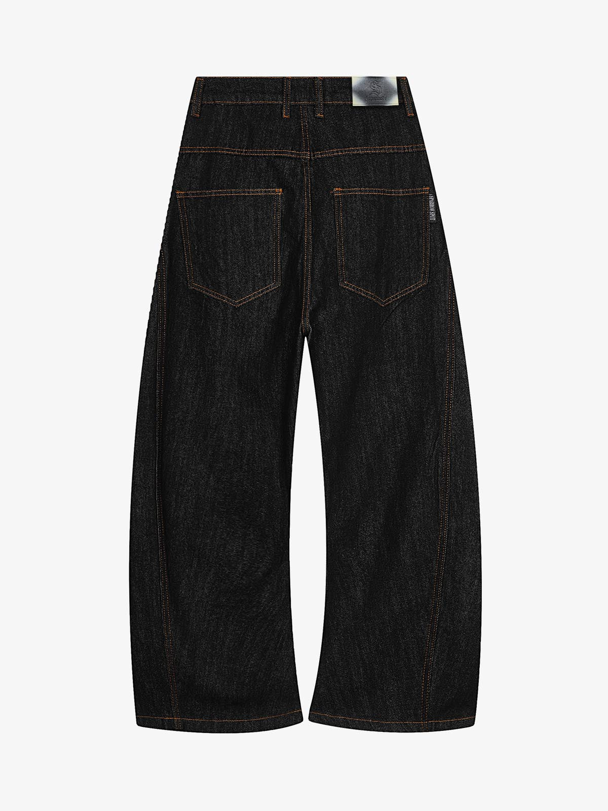 Napoleon Cord Embroidery Barrel Baggy Jeans