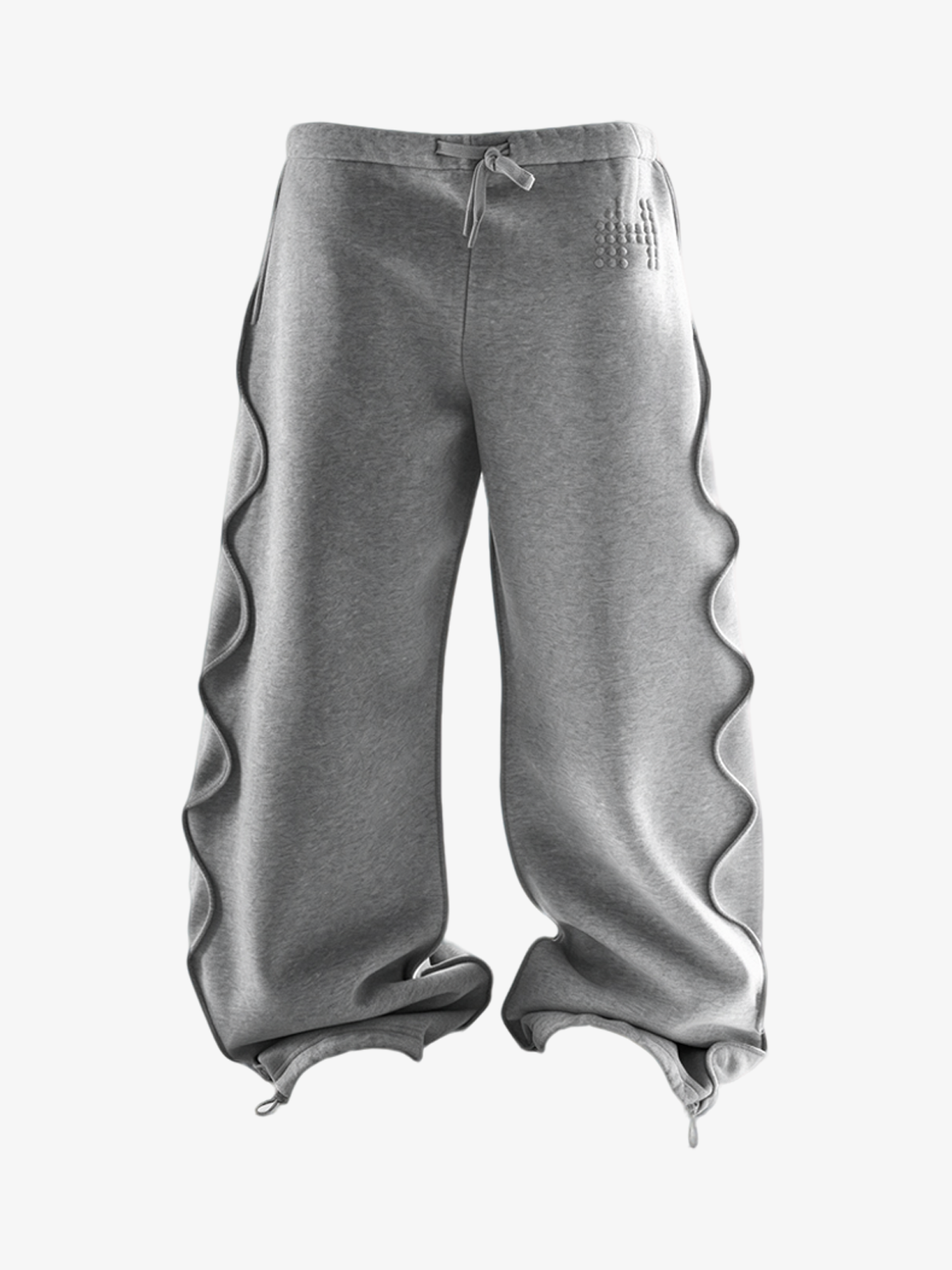 Sculpted Seam Cropped Hoodie & Curved-Leg Sweatpants Set