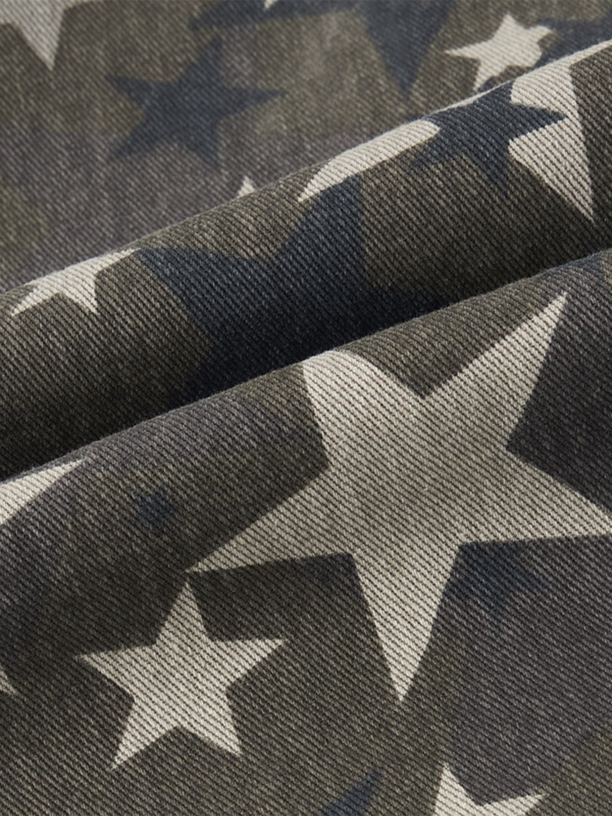 Retro Star Print Barrel Cargo Pants 