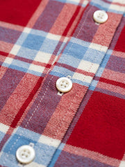 Napoleon Plaid Flannel Shirt; Red / S, Red / M, Red / L, Red / XL, Red / 2XL
