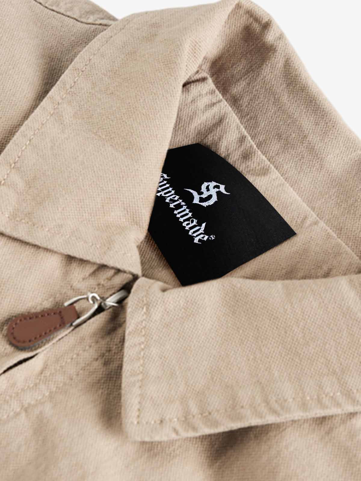 Zip Front Shirt Collar Boxy Jacket