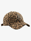 Leopard Print Baseball Cap with Sparkling Letter Charm - Trendy and Stylish Headwear for Everyday Use 