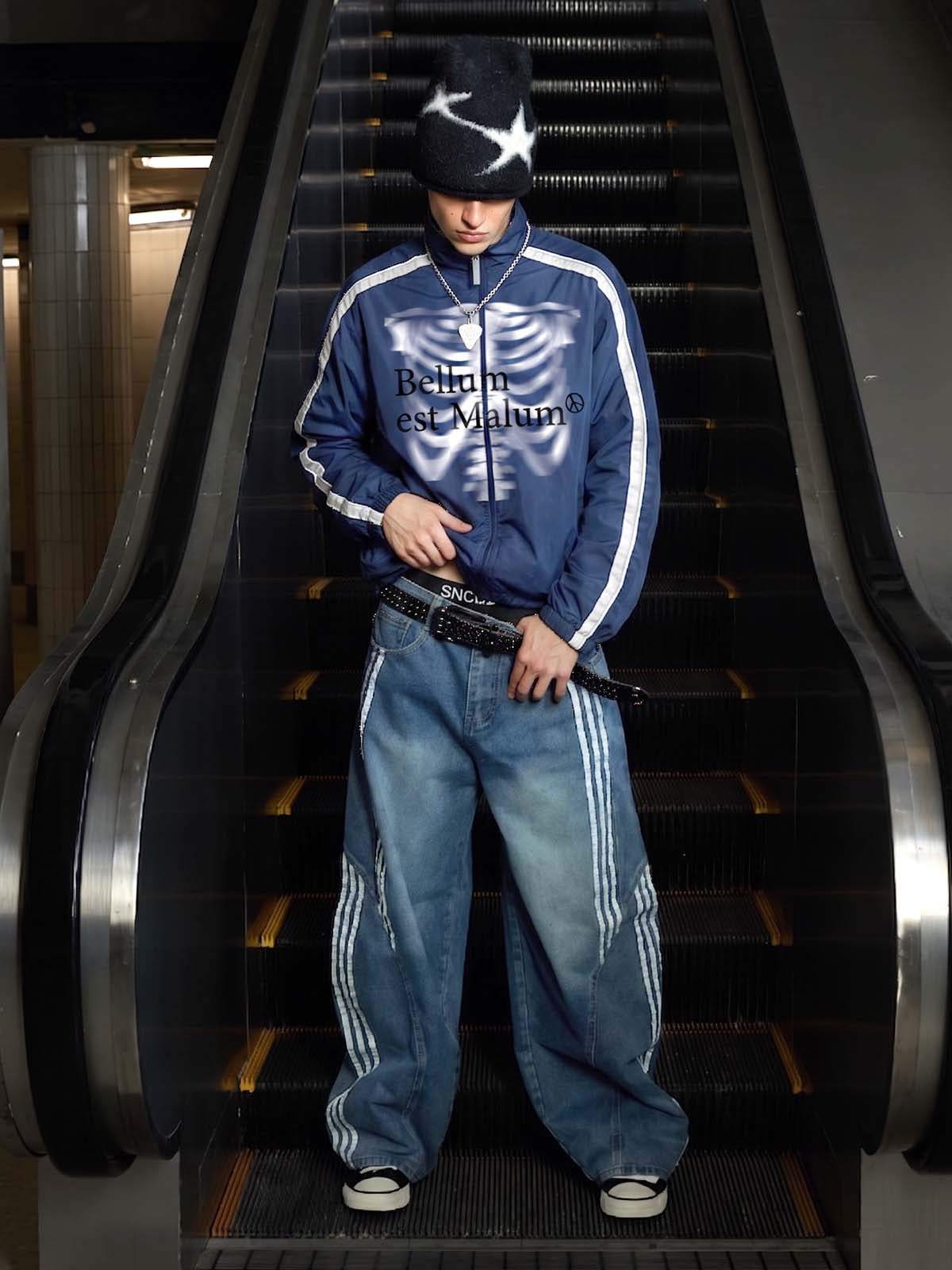Skeleton Graphic Vintage Track Jacket