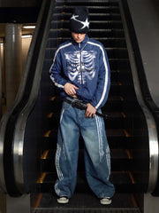 Skeleton Graphic Vintage Track Jacket