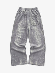 Distressed Rhinestone Sweatpants