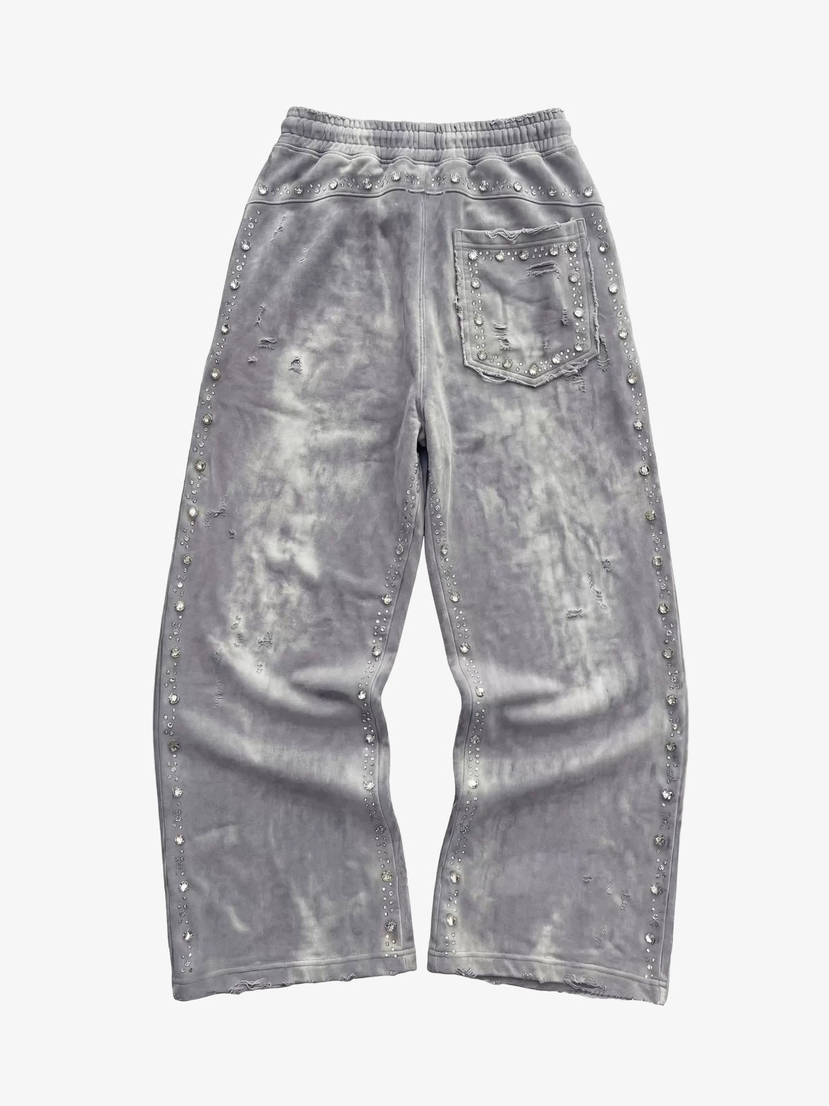 Distressed Rhinestone Sweatpants