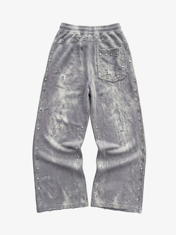 Distressed Rhinestone Sweatpants