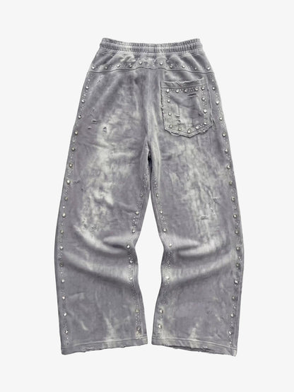 Distressed Rhinestone Sweatpants