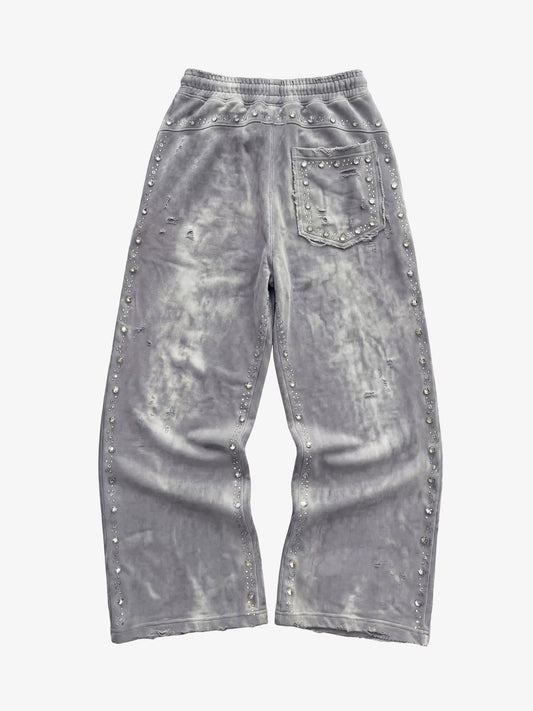 Distressed Rhinestone Sweatpants