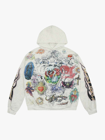 American Retro Hip-Hop All-Over 3D Print Hoodie
