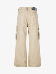 Studded Multi-Pocket Straight-Leg Work Pants