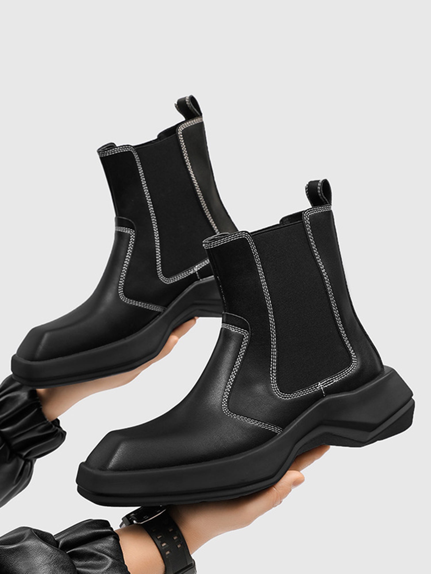 British Style High Top Versatile Chelsea Motorcycle Boots