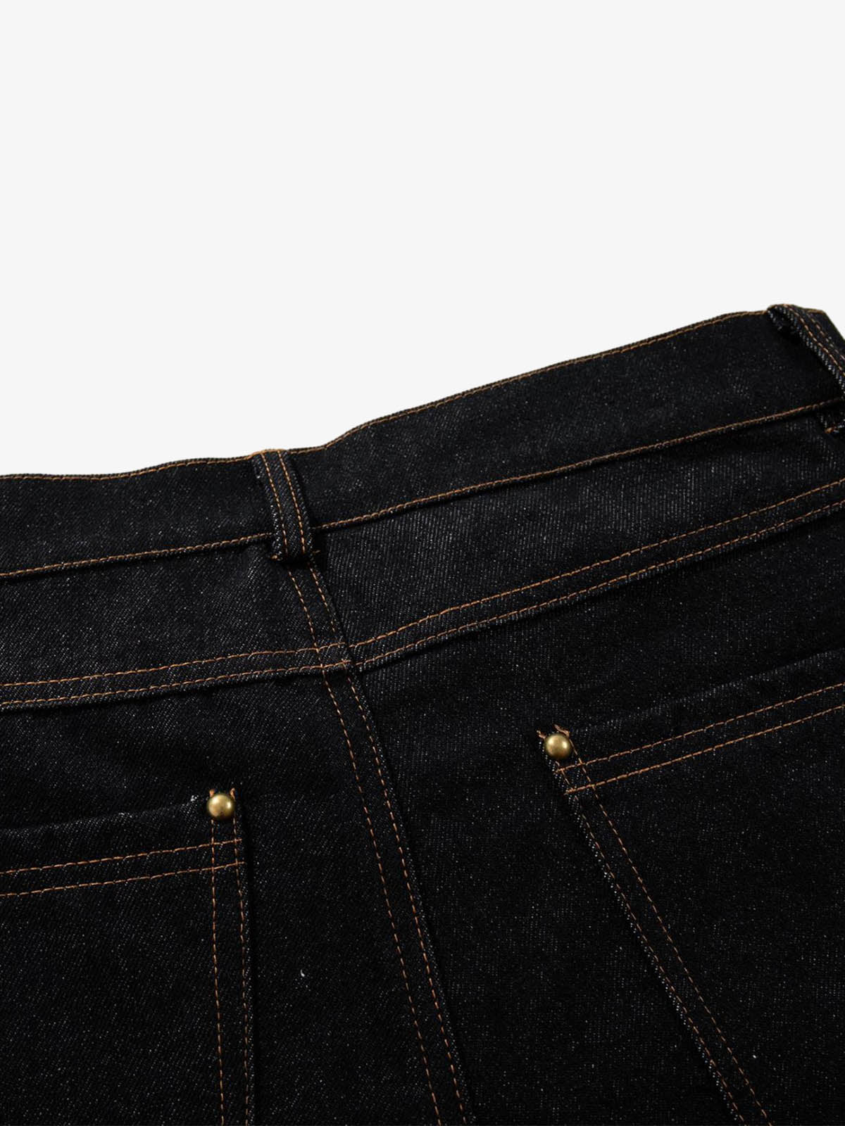 Double-Waisted Multi-Button Denim Jorts