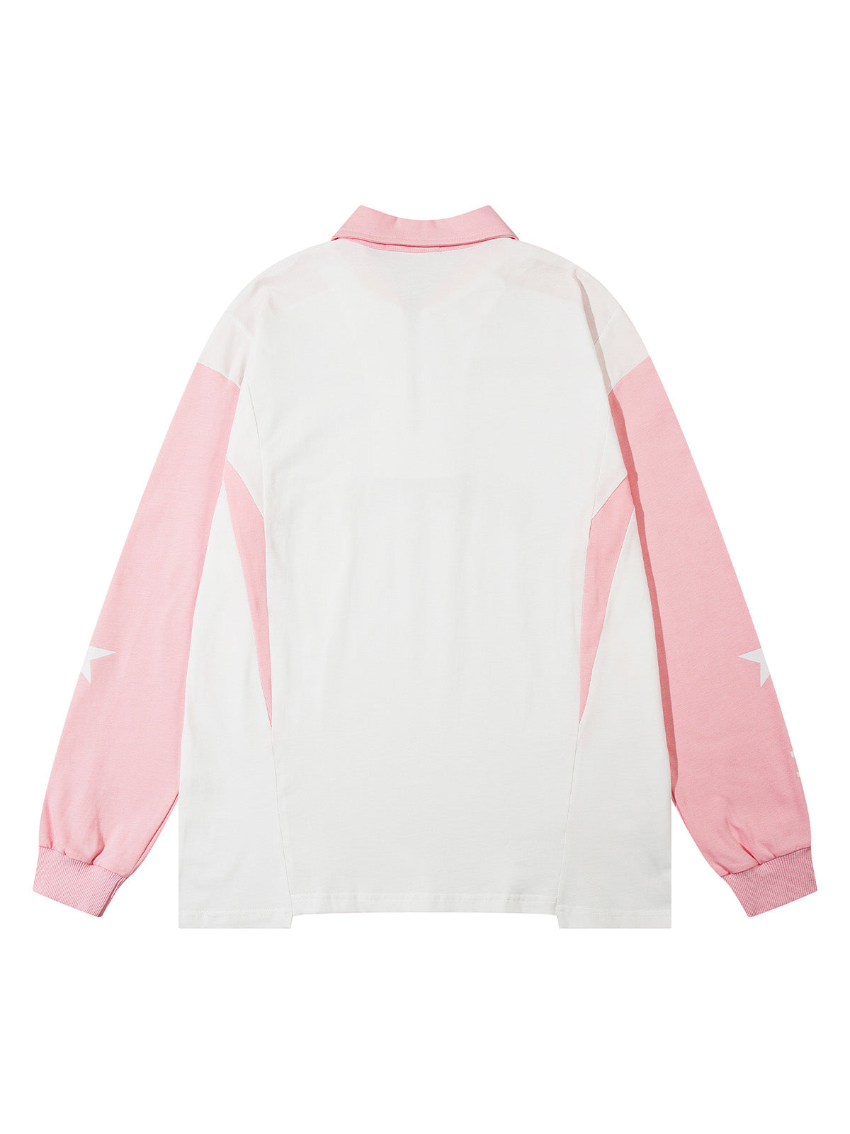 Thesupermade Star Contrast Color Long Sleeve Quarter Zipper Shirt 
