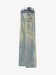 3D Illusion Layered Baggy Jeans 
