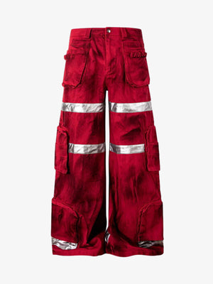 Cyberpunk Reflective Multi-Pocket Cargo Pants