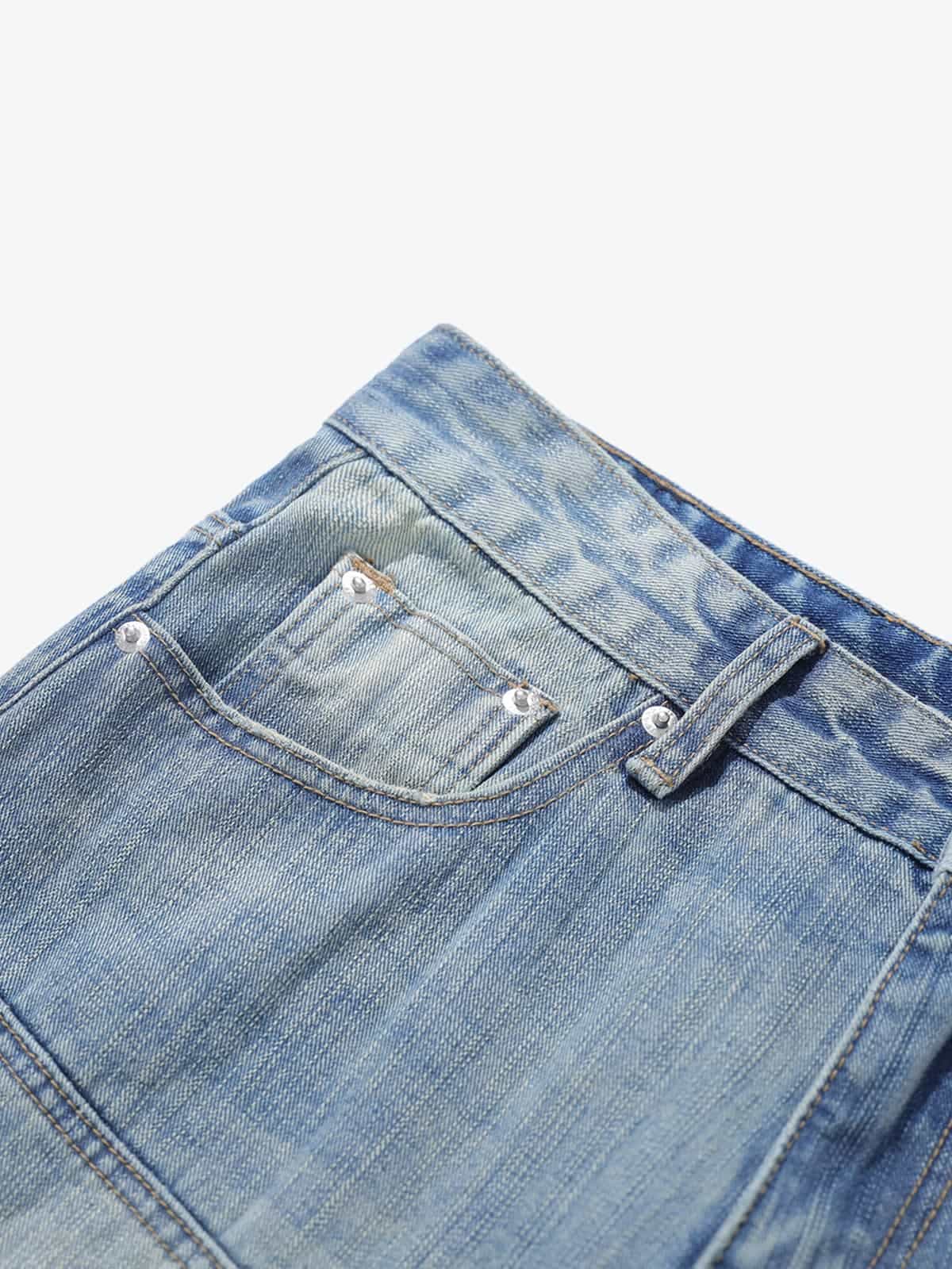 High-Waisted Wide-Leg Cargo Pants with Unique Pocket Design 