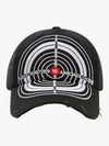 Distressed Camo Target Pattern Cap