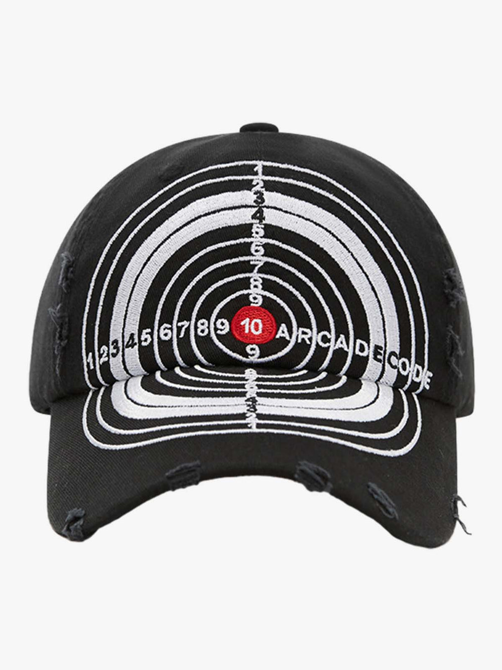 Distressed Camo Target Pattern Cap