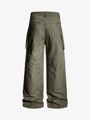 Vintage Utility Studded Cross Straight Leg Pants 