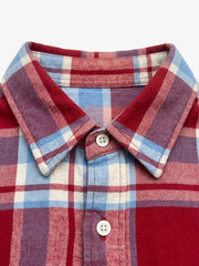 Napoleon Plaid Flannel Shirt; Red / S, Red / M, Red / L, Red / XL, Red / 2XL