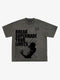 Gray With Double Neckline Cutouts