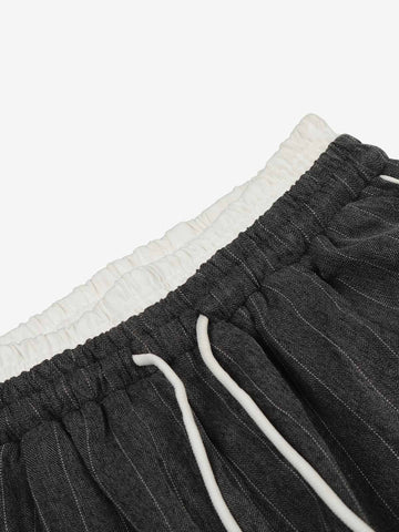 Retro Color-Blocked Striped Stand-Collar Tracksuit 