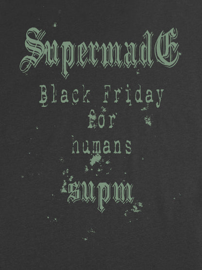 THE SUPERMADE Black Friday Gothic Skull Spiderweb Graphic T-Shirt 