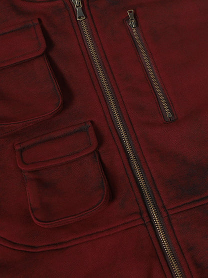 Stylish Black Hooded Jacket with Zippered Pockets and Faux Fur Lining for Ultimate Comfort 