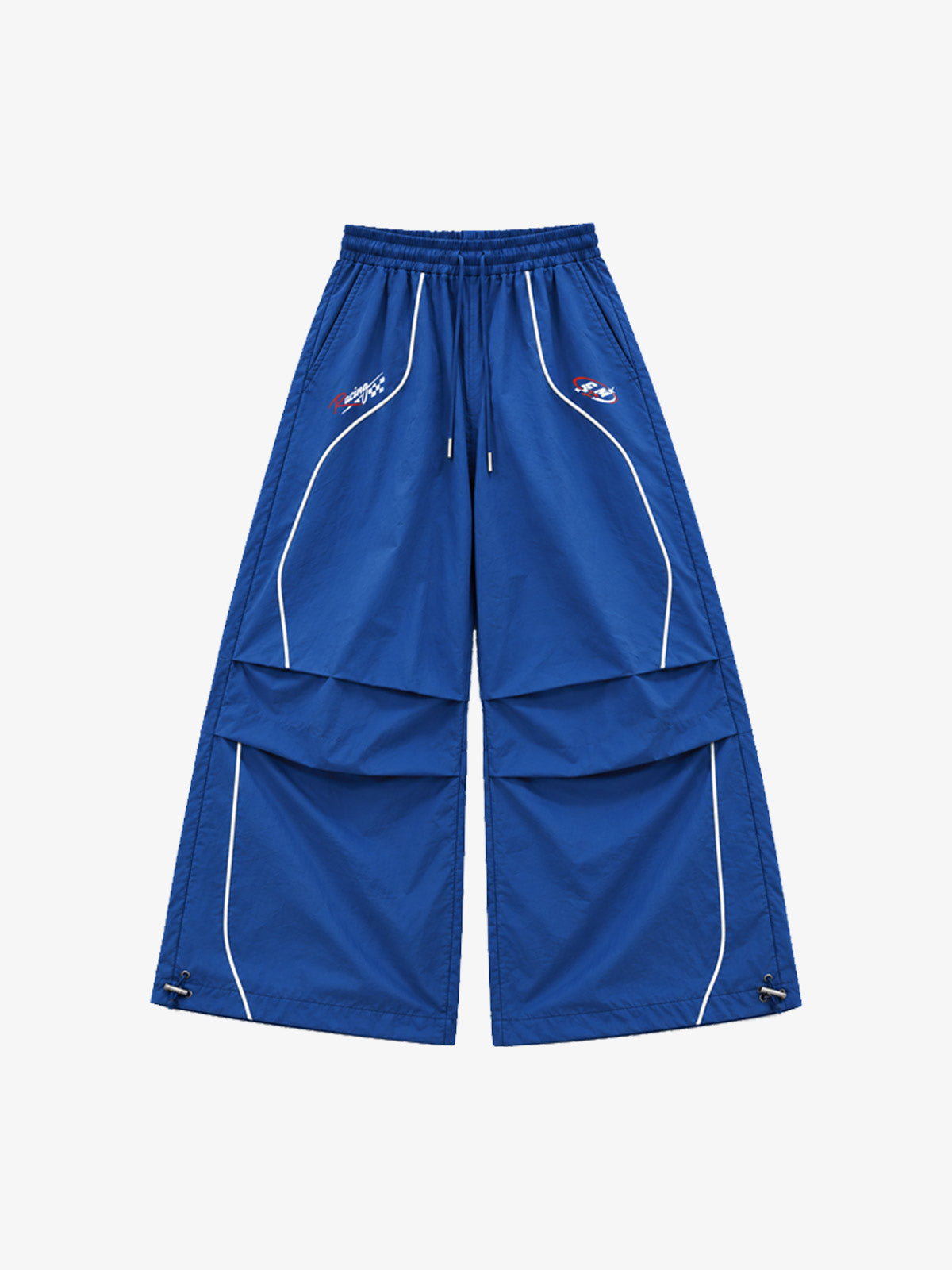 Retro Track Panel Zip-Up Jacket & Wide-Leg Track Pants Set