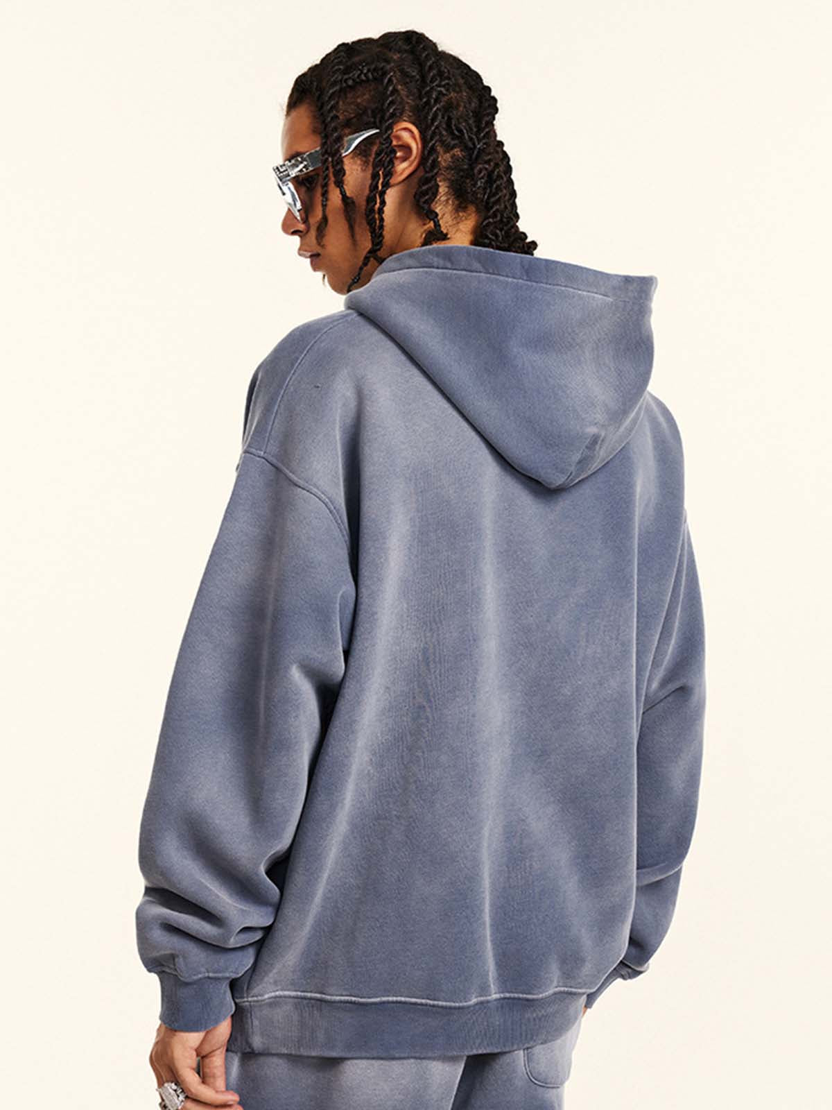 Vintage Dirty Wash Cross Graphic Hoodie 