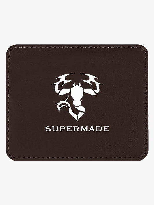 Scorpion Pattern Leather Card Holder 