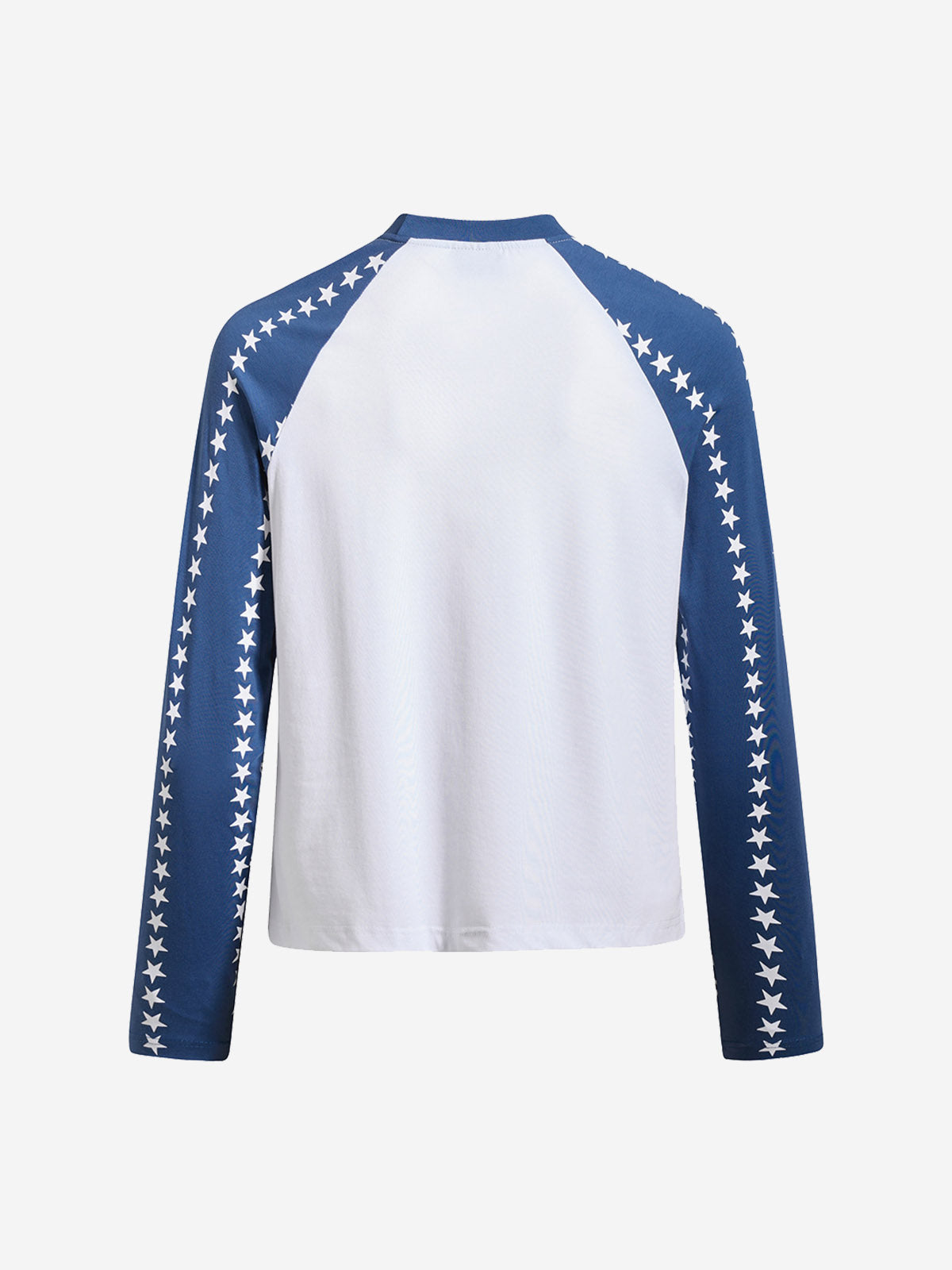 American Flag Star Graphic Color Block Long Sleeve Tee