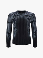 Thorn Graphic Dark Knit Top; Black / M, Black / L, Black / XL