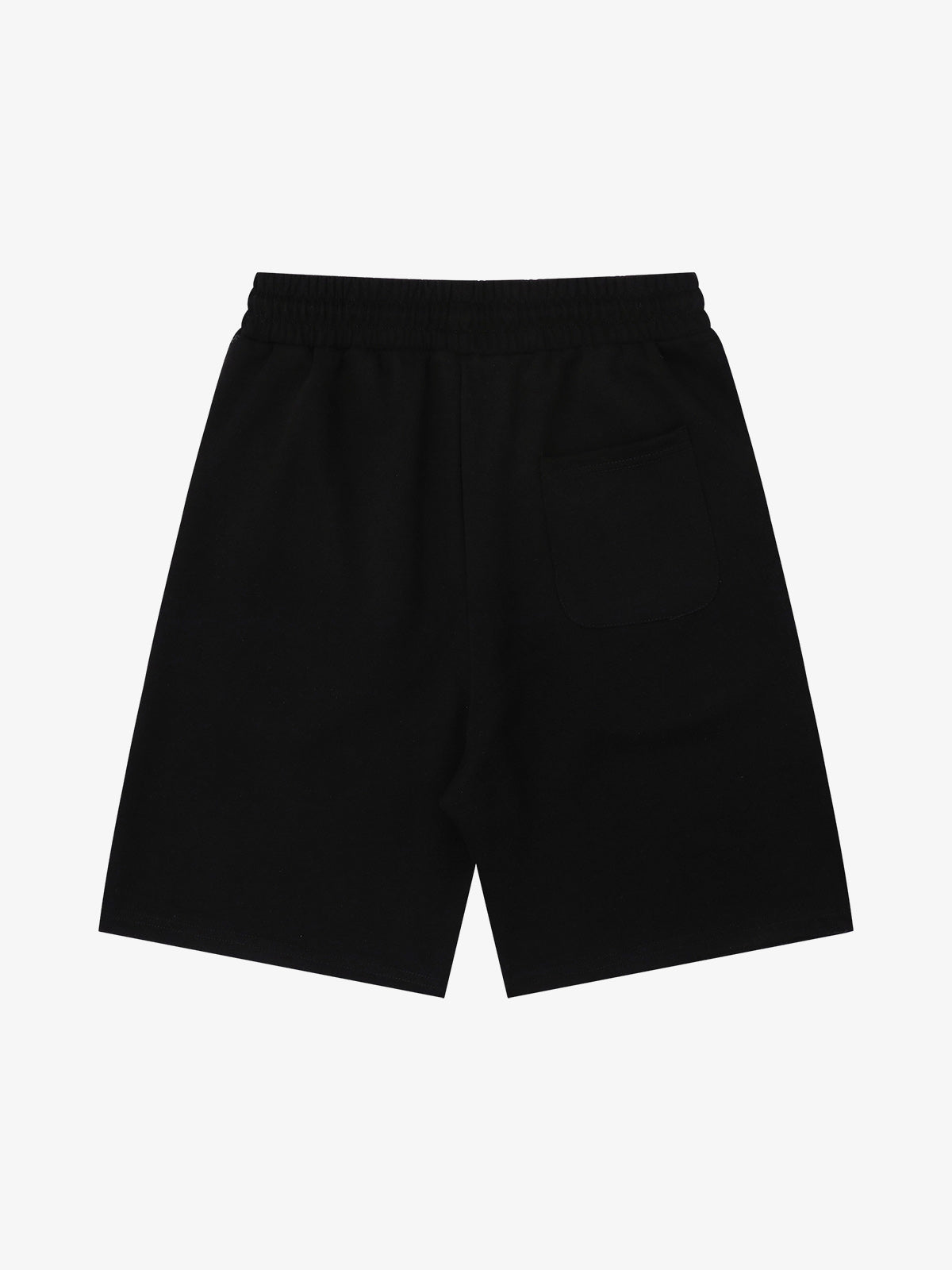 Stamp Print Patch Pocket Knit Shorts 