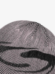Retro High-Street Striped Graphic Knit Beanie 