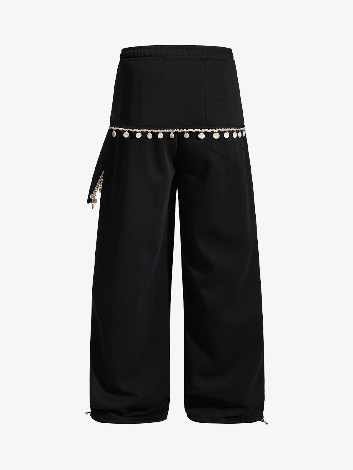 Stylish Wide-Leg Pants with Unique Waist Detailing for Women 