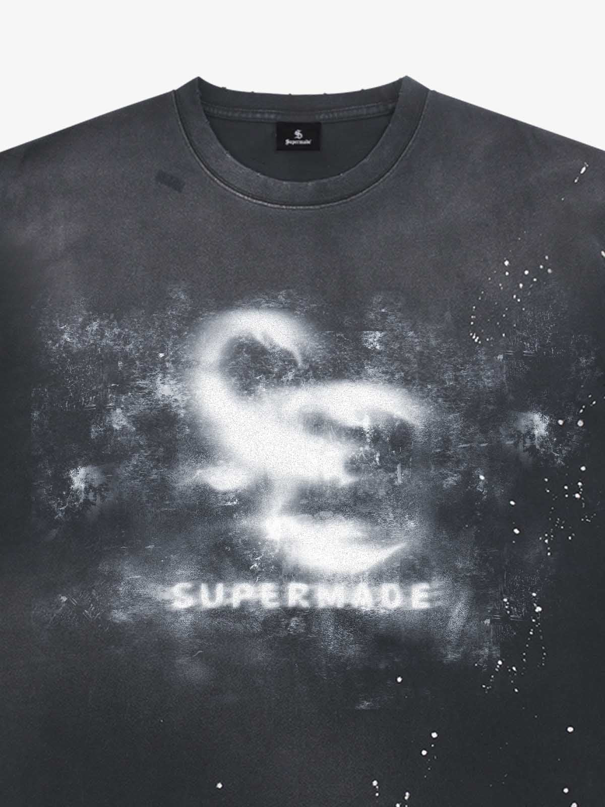 Washed Spray Graphic T-Shirt 