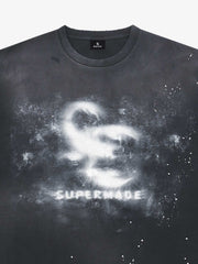 Washed Spray Graphic T-Shirt 