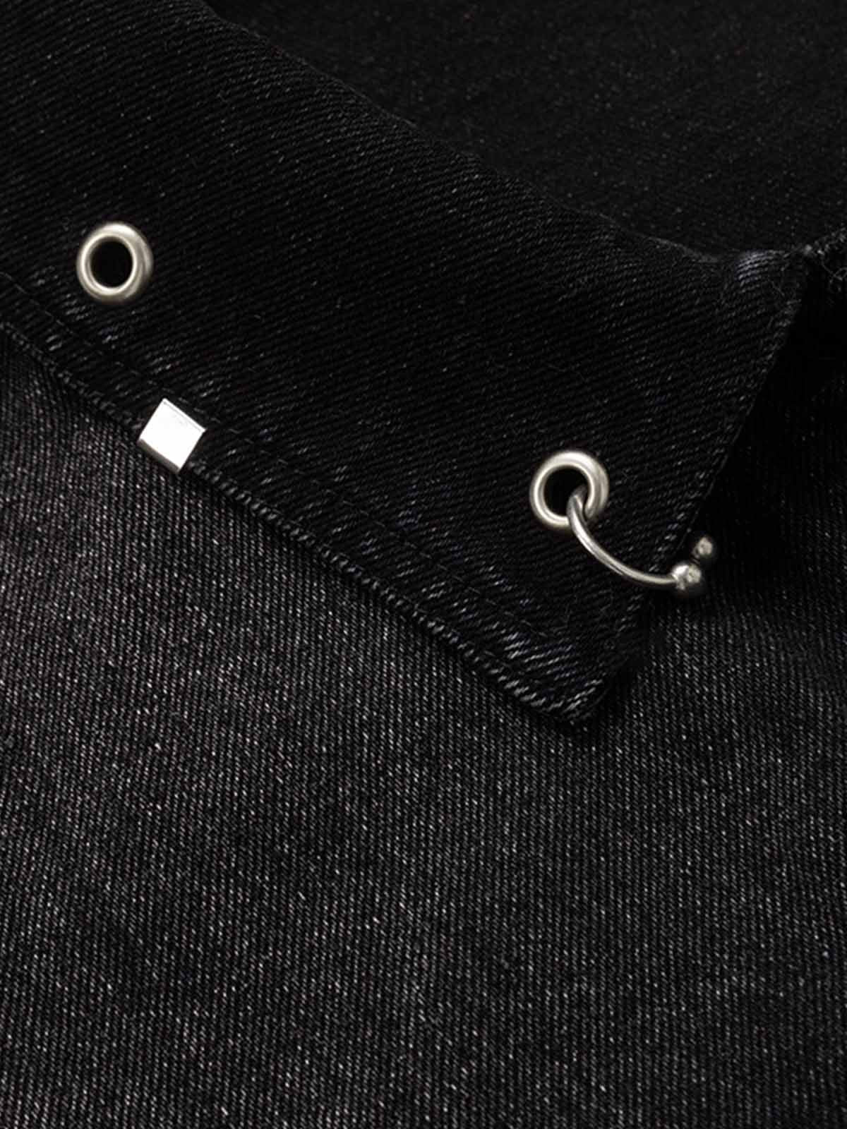 Gradient Washed Distressed Denim Jacket