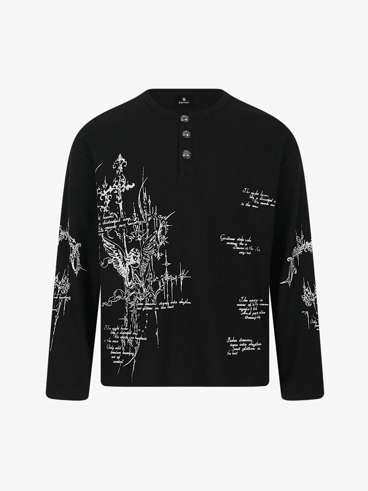 Camiseta de manga larga tipo gofre Rune Henley