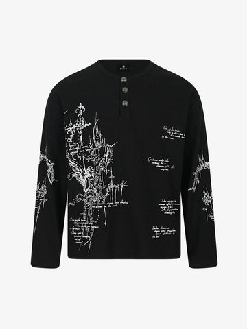 Camiseta de manga larga tipo gofre Rune Henley