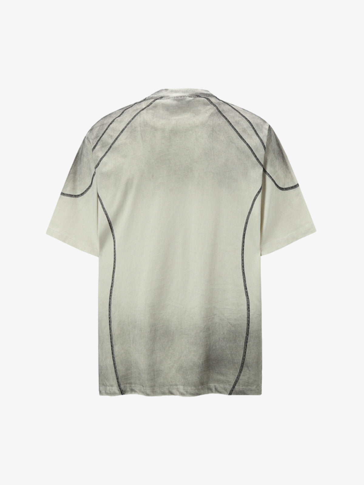 Distressed Digital Print Short-sleeved T-shirt 