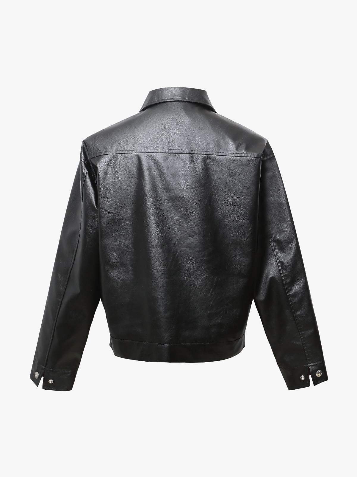 Snakeskin Patchwork Cropped Workwear Jacket