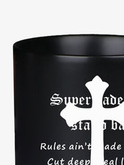 Supermade Black Gothic Cross Pattern Mug 