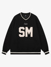 Appliqué Logo V-Neck Sweatshirt