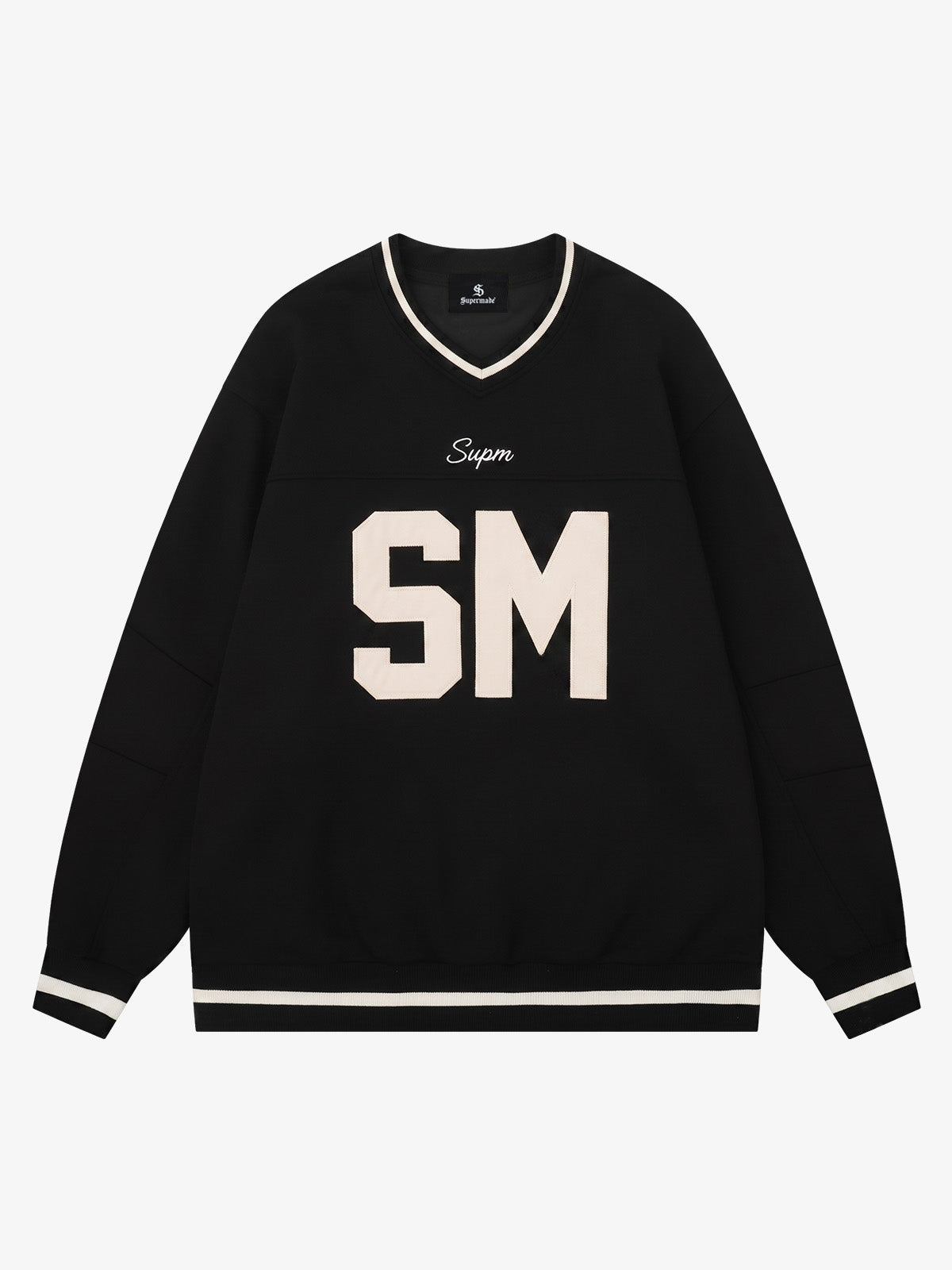 Appliqué Logo V-Neck Sweatshirt