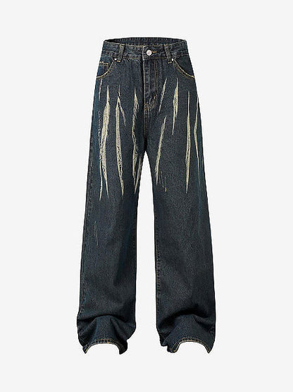 Thesupermade High Street Hip Hop Hand-painted Spray-painted Jeans 