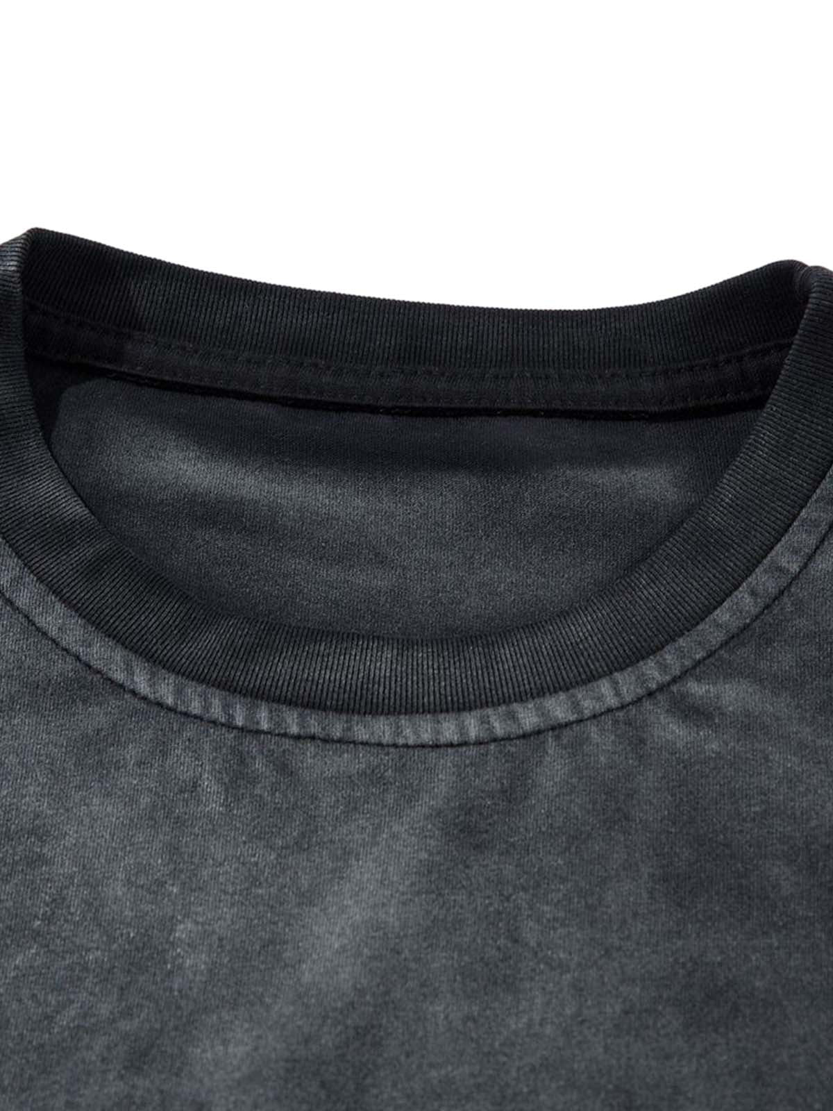 Thesupermade Washed Heavy-duty Letter Embroidered Waistcoat 